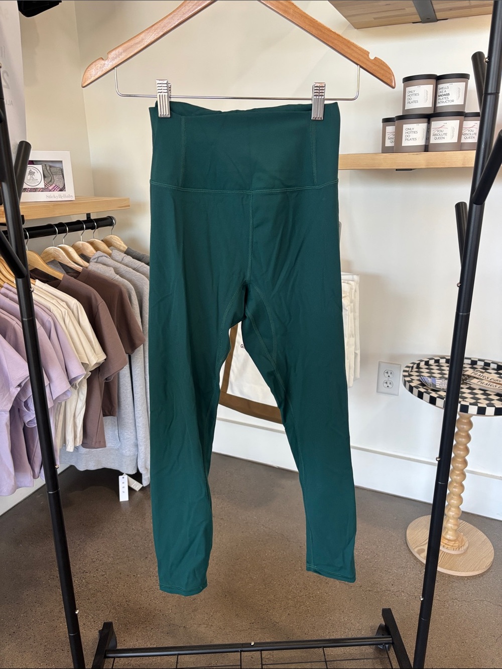 Free People High-Waist Forest Green Leggings